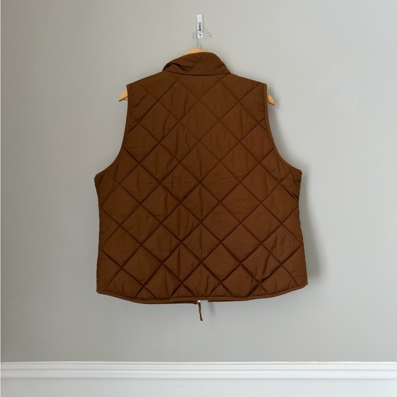 J crew puff vest XL camel tan and pink like new - Picture 7 of 7
